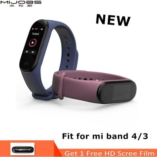 Mijobs Bracelet for Xiaomi Mi Band 4 Sport Strap Watch Silicone Wrist Strap for Xiaomi Mi Band 3 Wristband Miband 4 Accessories