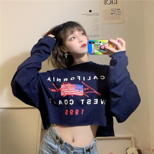 Vintage Loose Lettering Long Sleeve T-Shirt