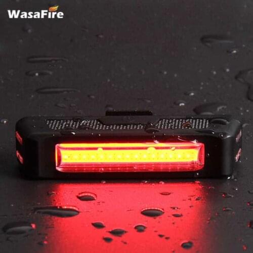 WasaFire USB Rechargeable Bike Light 4 Colors LED Bicycle Rear Tail Light 100 Lumens Night Riding Warning Cycling Taillight