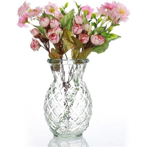 1 pc Transparent glass bud vase pineapple vase for weddings events decorating arrangements flowers Flowers Not Included