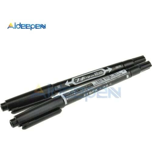 10Pcs CCL Anti-etching PCB Circuit Board Ink Marker Double Pen For DIY PCB Repair CCL Printed Circuit Diagram Black