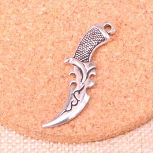 4pcs Charms dagger Antique Silver Plated Pendants Fit Jewelry Making Findings Accessories 50*12mm