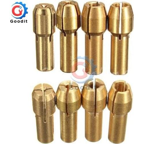 4PCS Rotary Multi Tool Collet Nut Kit for Mill 0.8/ 1.6/ 2.35/ 3.2MM