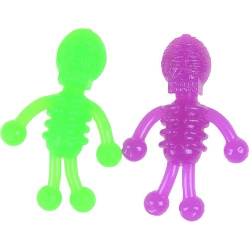 5Pcs anti stress TPR skeleton zombie model novelty & gag decompression toys