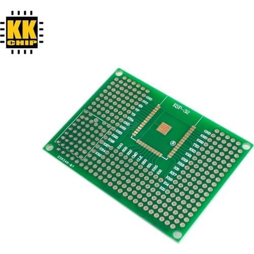 5X7CM Double Side Prototype PCB Breadboard Universal Board For Arduino UNO R3 ESP8266 WIFI ESP-12F ESP-12E ESP32S 32