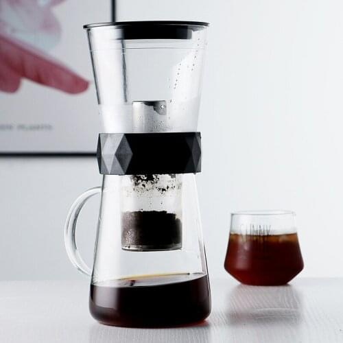 600ml Ice drip coffee pot eglass ice brew coffee machine smalJapanese style cold brew tea drip pot extraction pot