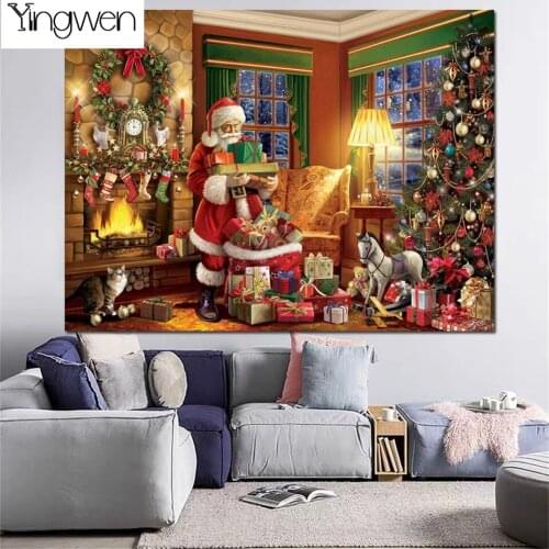 5D DIY Diamond Painting Santa Claus Christmas Gifts Home Decor Full Diamond Embroidery Mosaic Picture Handcraft Cross Stitch Kit