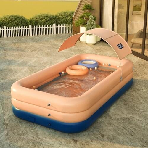 Kids Outdoor Canopy Sunshade Swimming Pool PVC Wireless Automatic Inflatable Swimming Pool Household Adult Large Infant Pool