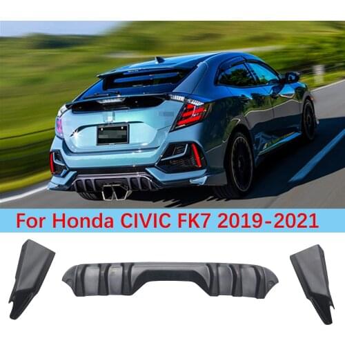 FK7 Diffuser FRP Rear Bumper Lip With Splitters Protector For Honda CIVIC FK7 Hatchback 10TH 2019-2021