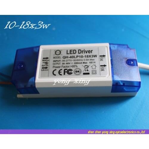 Constant Current Driver for 10-18pcs 3W High Power LED AC85-265V 40w 600mA