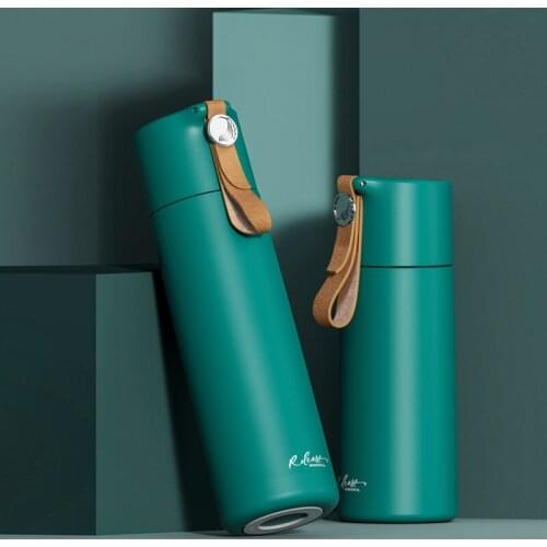Elegant Design Vacuum Flask Two Sizes Thermos Bottle 304 Stainless Steel Tumbler Insulated Coffee Tea Cup Travel Lovers Termos
