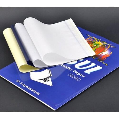20pcs / lot 4 layers Carbon Thermal Screen Tattoo Transfer Paper Copy Paper Tracing Paper Professional Tattoo Supplies Accessori