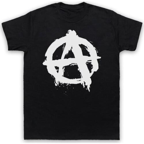 Many Colors Fashion Cotton Short Sleeve O-Neck Tees Anarchy Logo Anarchist Punk Rock Symbol Slogan Music Mens T-Shirt New S-3XL