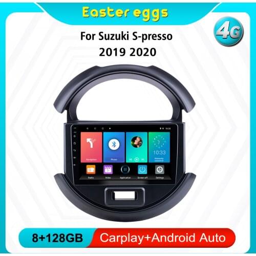 Eastereggs For Suzuki S-presso 2019 2020 Car Multimedia player GPS Autoradio 2 Din 9 Inch Bluetooth FM Radio support WIFI DVR
