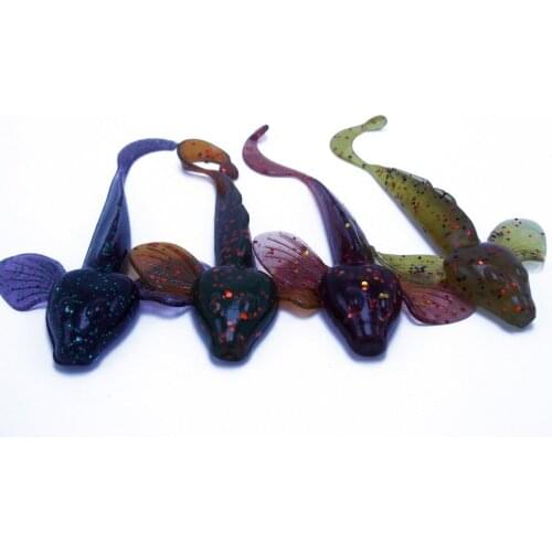 CATCHSIF 4g 10cm Play in The Early Spring mud 4 Color 24pcs Sculpin Soft fishing Lures