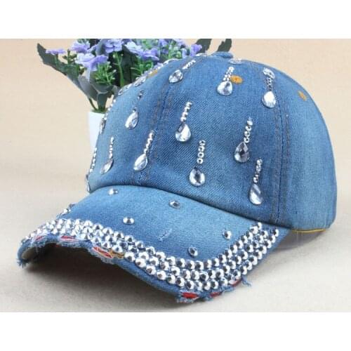 New fashion casual womens raindrop cap Stellas vintage cowboy cotton baseball cap is a hot seller