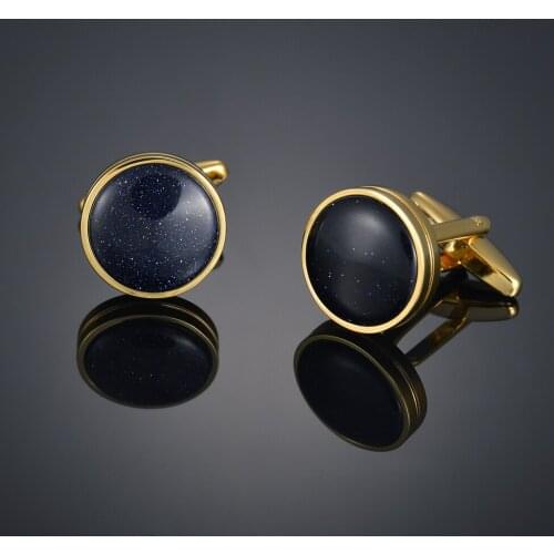 Novelty High Quality Business Mens Cufflinks Creative Round Starry Sky Cuff Links Wedding Accessories Fashion Gifts for Men