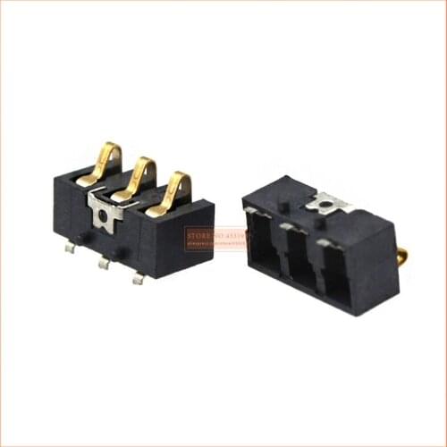 Original 10pcs Side joint type battery holder 3Pin ,battery connector, mobile phone battery Connector