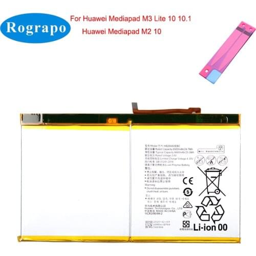 Original 6660mAh HB26A510EBC Tablet Battery For Huawei MediaPad M3 lite 10 M3lite M2 10.1 flat cell M2-A01W M2-A01L