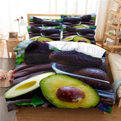 Green Avocado Bedding Duvet Cover Set 3d Digital Printing Bed Linen Fashion Design Comforter Cover Bedding Sets Bed Set