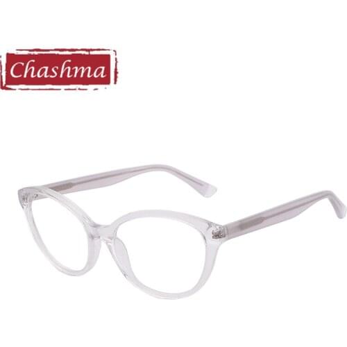Transparent Fashion Acetate Material High Degree Eyewear Spring Hinge Student Prescription Glasses Frame Women Optical Spectacle