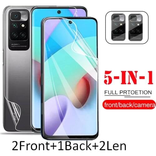 Lamina, on xiaomi redmi 10 3~9pcs back&front soft glass hidrogel xiaomi redmi note 10 pro 10 5g 10s 10t 10 redmi10 hydrogel film