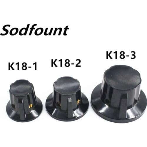 10/20pcs Potentiometer knob K18-1 K18-2 K18-3 inner hole 6mm bakelite knob KCZ KCT band switch knob
