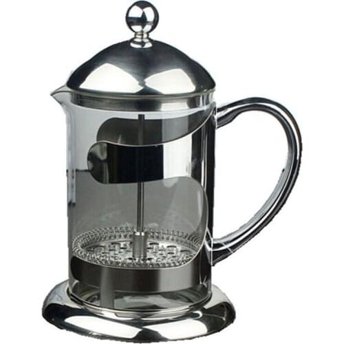 High Temperature Resistant Glass Coffee Pot Filter Hand Maker Coffee Filtration Pressure stainless steel French Press Tea Pot