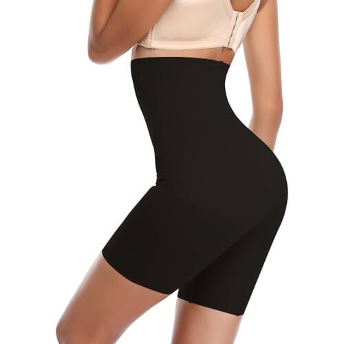 Seamless High Waist Panties Tummy Control Bodyshorts Mid-Thigh Slimming Underwear Shapewear Shorts for Women Under Dresses