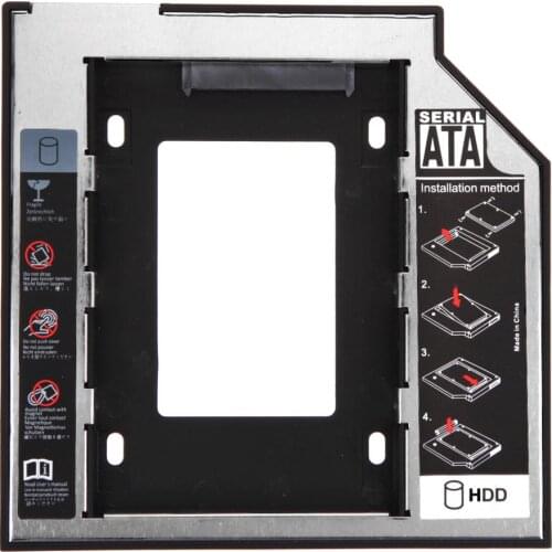 Newst Hard Disk Drive Bay Universal 2.5 2nd 9.5mm Ssd Hd SATA Hard Disk Drive HDD Caddy Adapter Bay For Cd Dvd Rom Optical Bay