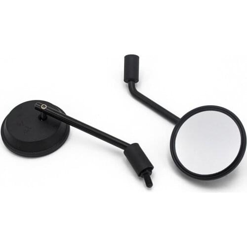 Mirrors for Motorcycle Black Metal Circular Modified Accessories Convex Mirror Nondestructive Installation 8mm 10mm Universal