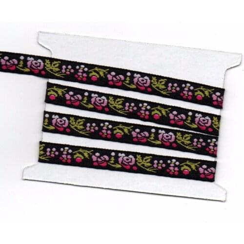 ZERZEEMOOY 3/8" 10MM 10YARD/CARD 2017 NEW HOT WOVEN JACQUARD RIBBON GORGROUS SINGLE FACE FLOWER QDZD17072211