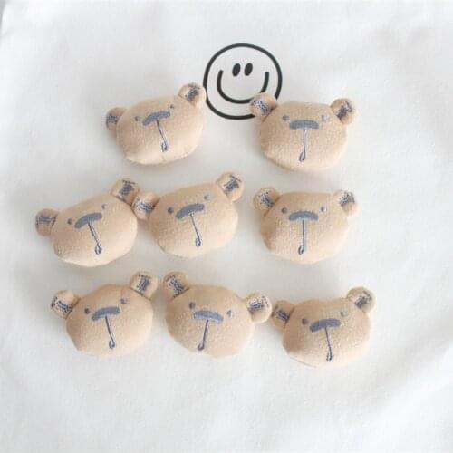 10pcs/lot DIY Handmade Cute cartoon coffee bear dolls Appliques For Clothes Sewing Supplies DIY Hair clip Accessories