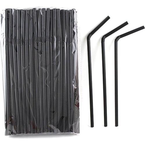 100pcs Mini Short Cocktail Straws Small Black Plastic Straw Bendable Drink Straws For Beverages Juices