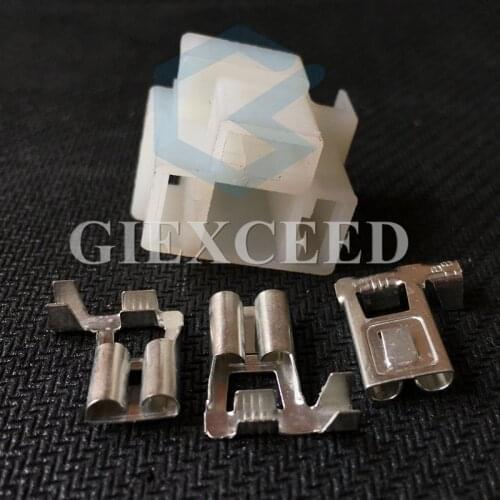 2 Sets 3 Pin Car Lamp Holder Socket Electric Auto Connector