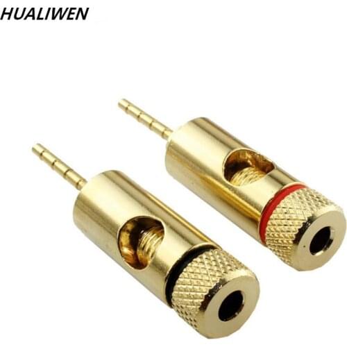 1Pcs Fever needle banana head speaker 4MM speaker cable plugs pure copper gold plated banana plugs