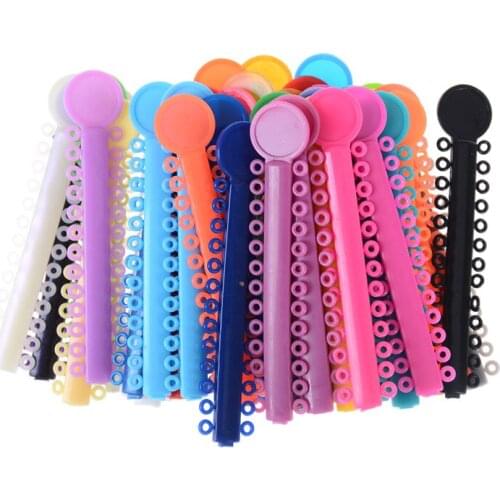 40Pcs/Pack Wholesale Dental Orthodontic Materials Ligature Ties Colorful Rubber Band Elastic Dentist Prod Random Color