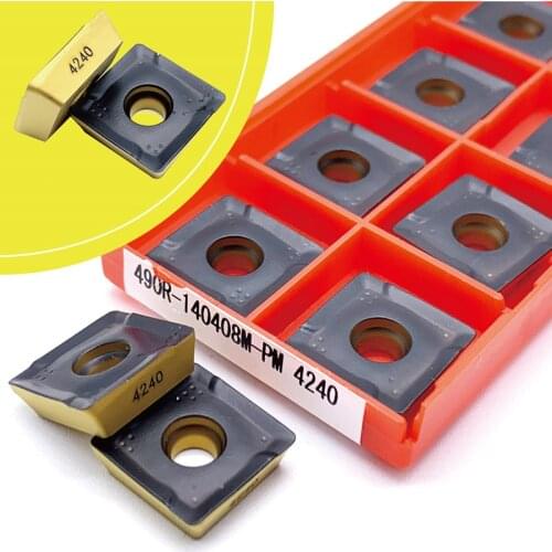 490R 140408M PM 4240 Carbide Insert R490140408M PM4240 Turning Milling Cutter CNC Cutting Tool Slot Cutting for Steel