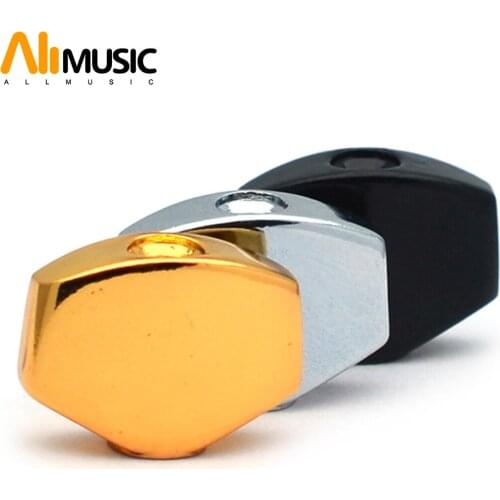 6pcs or 60pcs Metal Small Square Shape Guitar Tuning Peg Tuners Machine Handle Replacemen Buttons Tip Gold Black Chrome