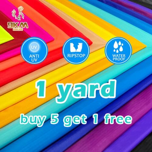 9KM Heavy Duty Ripstop 100% Nylon Fabric by the yard Water Repellent Flag Kite Fabric PU Coated Paraglider Bag Cover Tarp Canopy