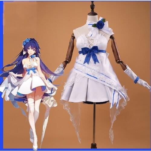 Anime! Honkai Impact 3 Raiden Mei Flower Wedding Dress Cosplay Costume Lolita Lovely Cheongsam Uniform For Women Free Shipping