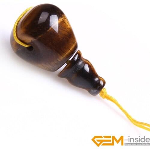 Drop Shape Natural Yellow Tiger Eye Beads Three Hole Buddha Mala Guru Bead One Set For Tibetan Prayer Beads Making