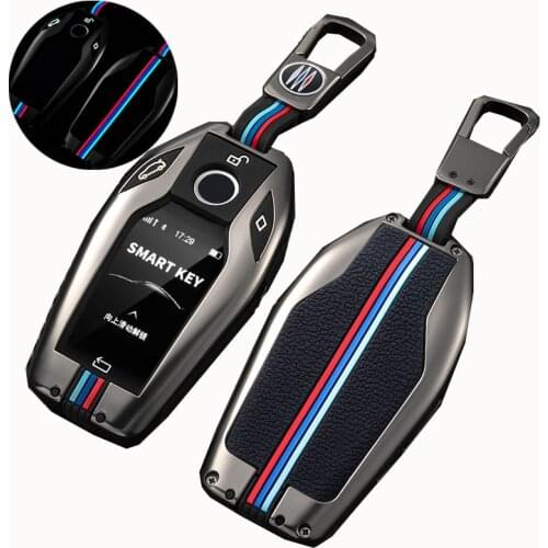 Car Key Cover For BMW Display Key Case 5 7 series 730Li 740 630 G12 G30 G31 G32 G02 X5 G07 X6 X7 Zinc alloy Keychain Protection