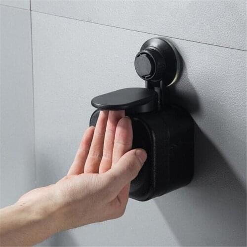 Liquid Soap Dispenser Wall Mounted Press Suction Cup Soap Dispenser Detergent Shampoo Dispensers Double Hand Kitchen Soap Bottle