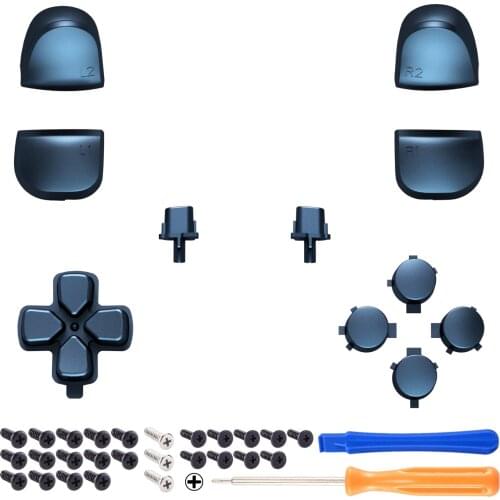 EXtremeRate Replacement D-pad R1 L1 R2 L2 Triggers Face Buttons Full Set Buttons Repair Kits with Tools for PS5 Controller