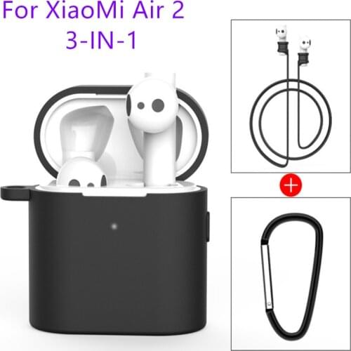 3 in 1 Silicone Case For Xiaomi Airdots 2 2s Wireless Bluetooth Headset Protective For Xiaomi Air 2 2s Headset Cover