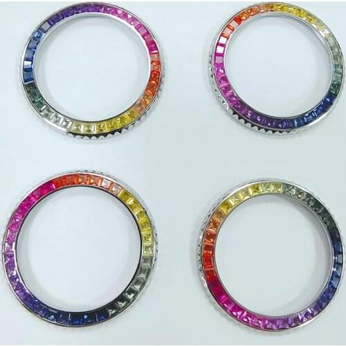 Customized Watch Bezels With Colorful Gems For 40mm RLX Daytona Refitting, Watch Parts