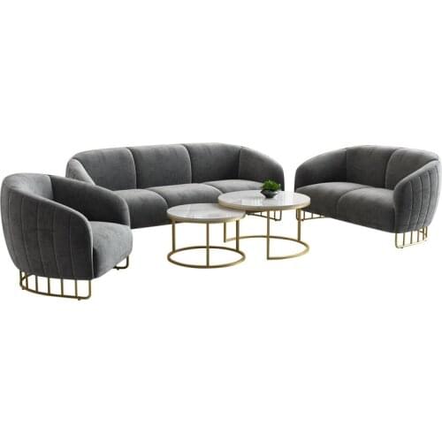 Karoisnordic Light Luxury Iron Modern Living Room Lazy Small Sofa Balcony Bedroom Leisure Creative Sofa