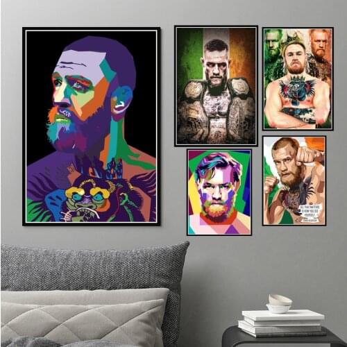 Conor McGregor Boxing Floyd Mayweather Art Poster Canvas Painting Wall Picture Home Decor Posters and Prints картины на стену