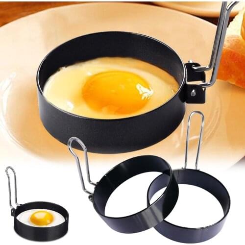 Round Egg Pancake Maker Mold Stainless Steel Non Stick Metal Circle Shaper Mold Household Kitchen Cooking Tool for Shaping Egg